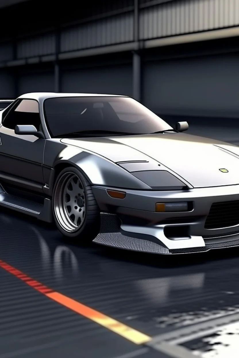 realistic rendering of a modern version of a 90's era japanese sports car