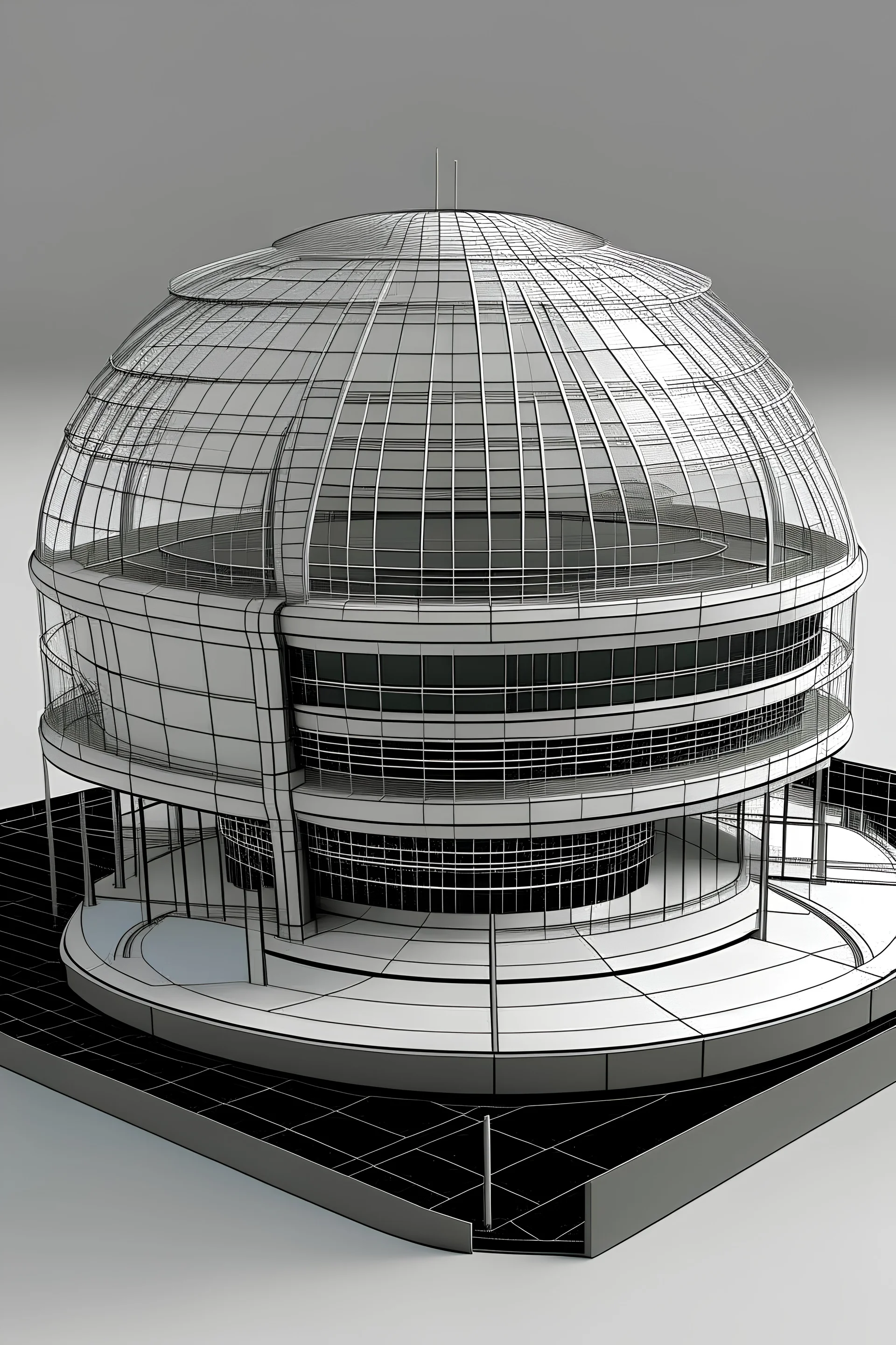 MAQUETA CON EL ESTILO DEL ARQUITECTO NORMAN FOSTER