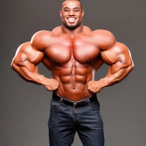 Male, steroid, bodybuilder, super heavy weight, massive, handsome, beautiful, front view, shredded, smile, poser face, handsome, v taper, over developed pecs, rouged, super heavy weight bodybuilder, Mr olympia, go model, male model, twenty-five years old