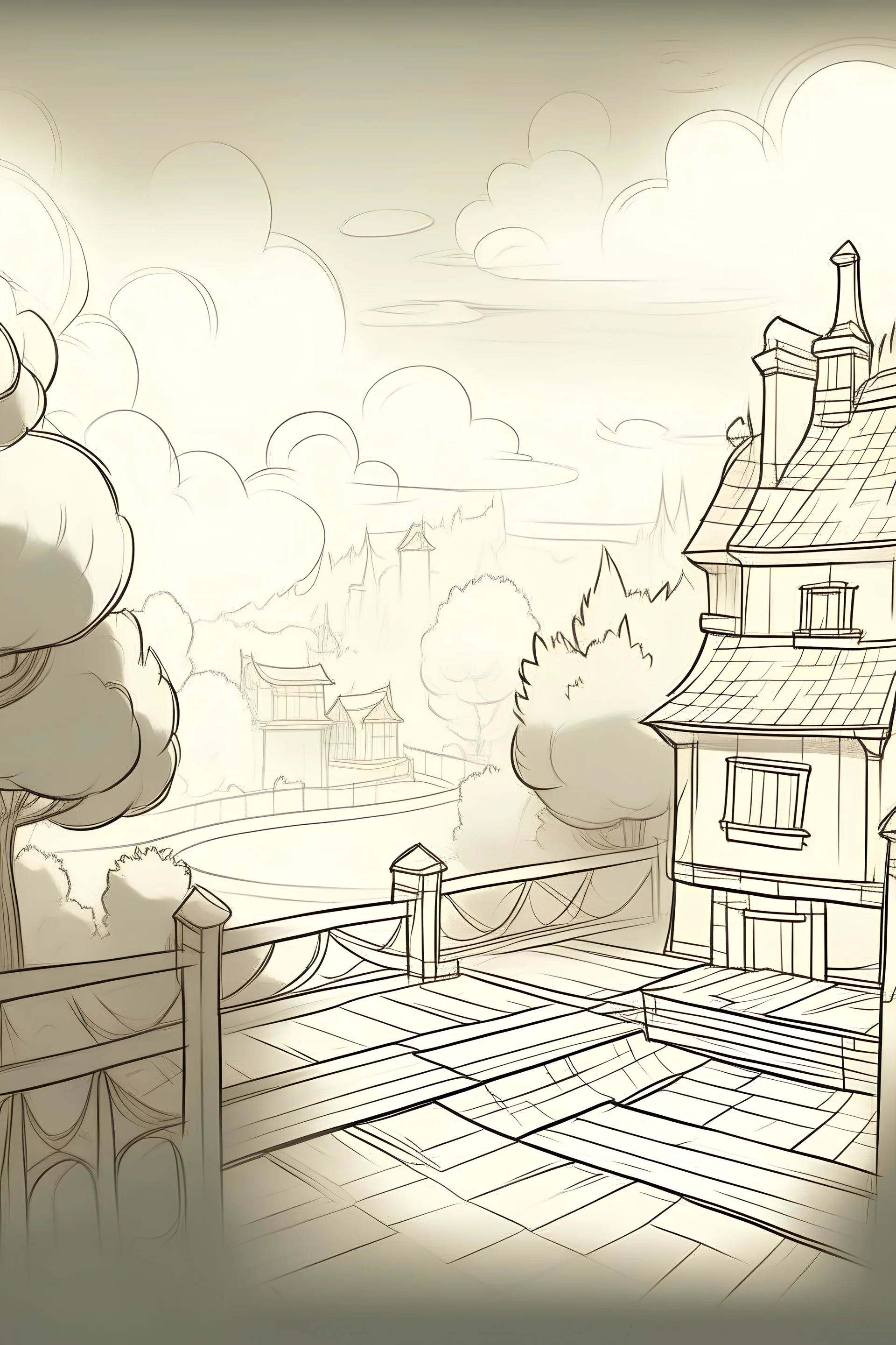 sketch of a 2d game background