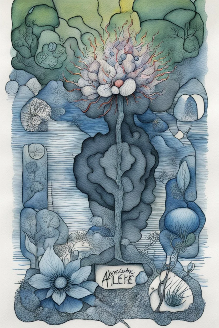 Schiță în creion de Jean Cocteau reprezentand o imagine pe tema natura statica onomastica cu nume de flori , cu culori primare tari, fantezie de înaltă definiție calitate clară, stiluri de Utagawa Hiroshige, Paul Klee Dee Nickerson și Tim Burton, acuarelă topită și contururi de cerneală neagră pe hârtie umedă, linii moi, umbrite