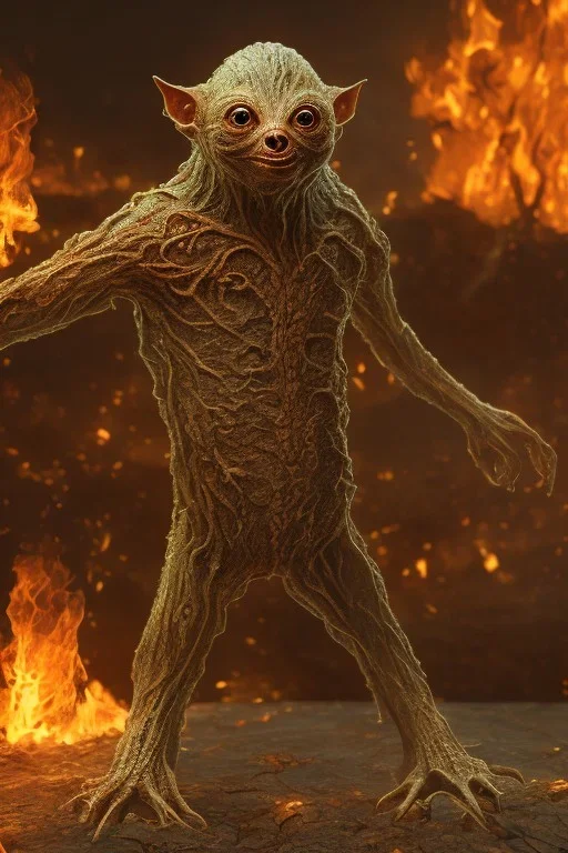 golum, burn, fire