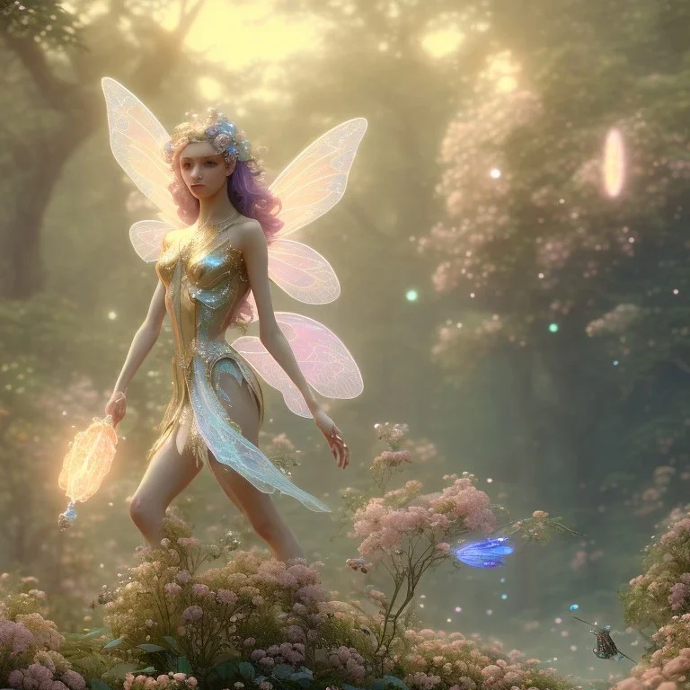 subtle transparent fairy in a galactic ambiance, delicate colors, in the foreground, full of details, smooth，soft light atmosphere, light effect，vaporwave colorful, concept art, smoot, ultra high definition, 8 k, unreal engine 5, ultra sharp focus