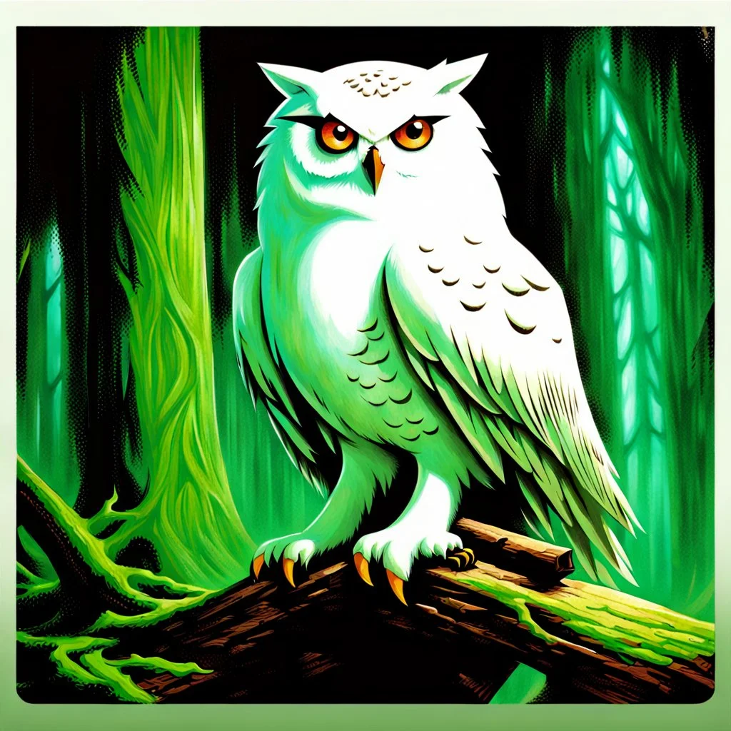 white owl 90's tcg art