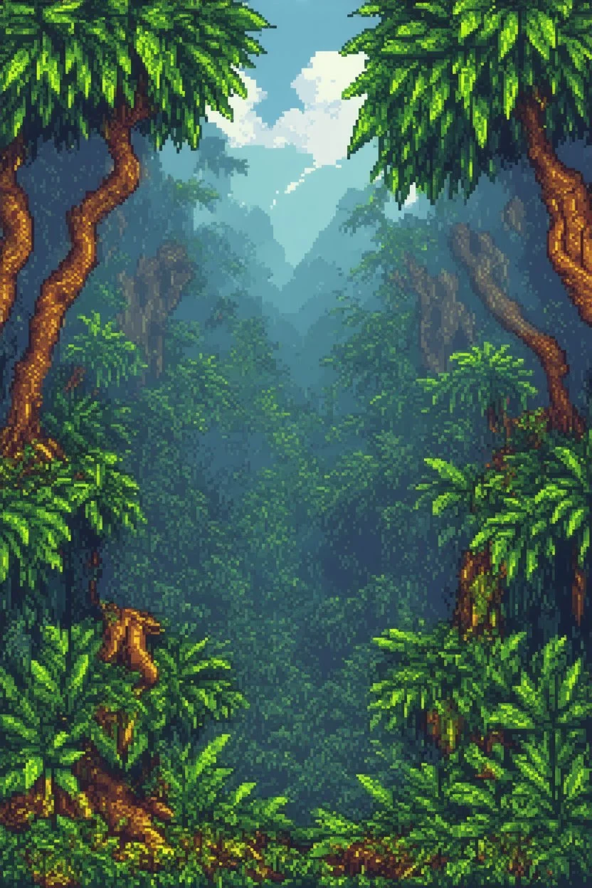 8bit jungle background