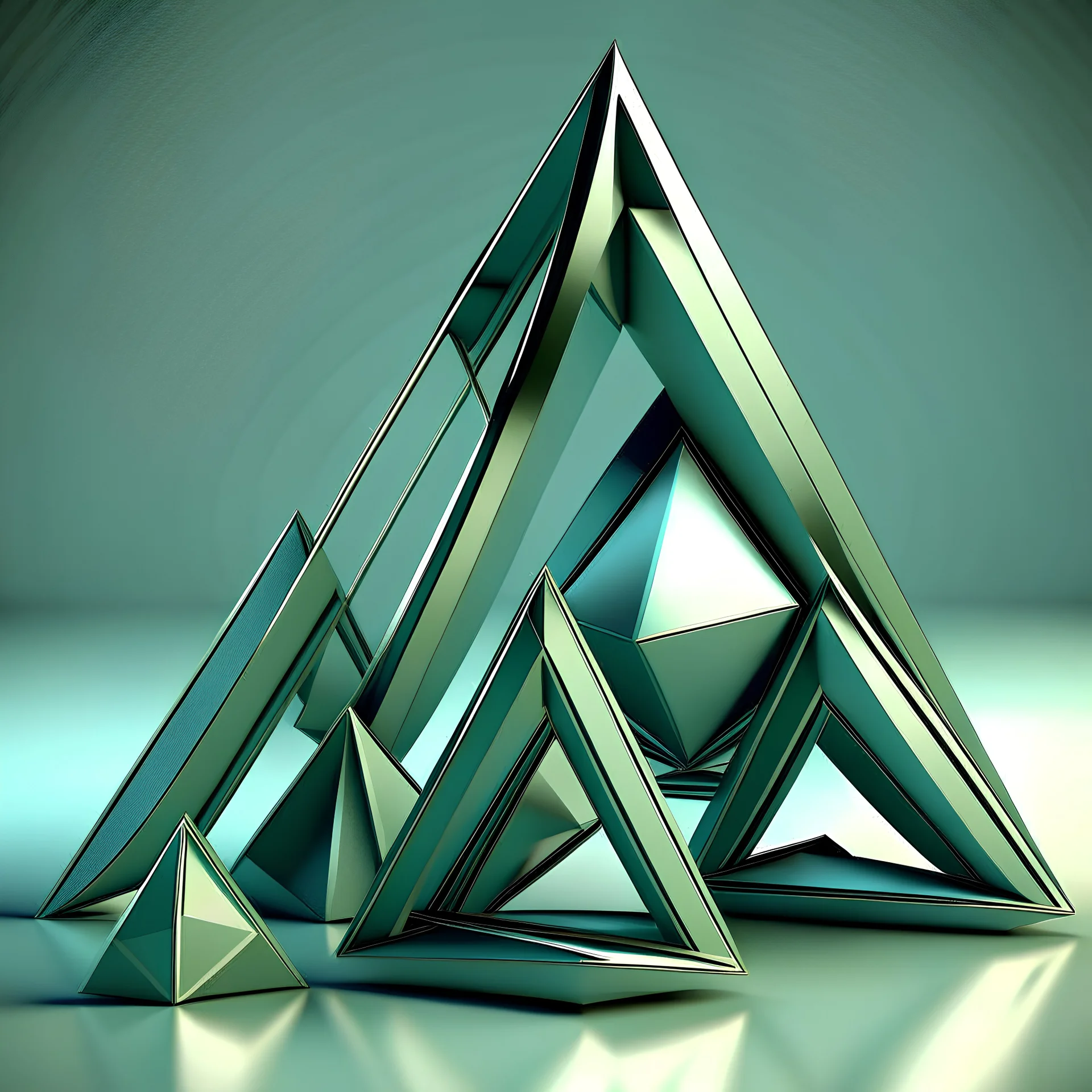 triangle geometric 3d forms