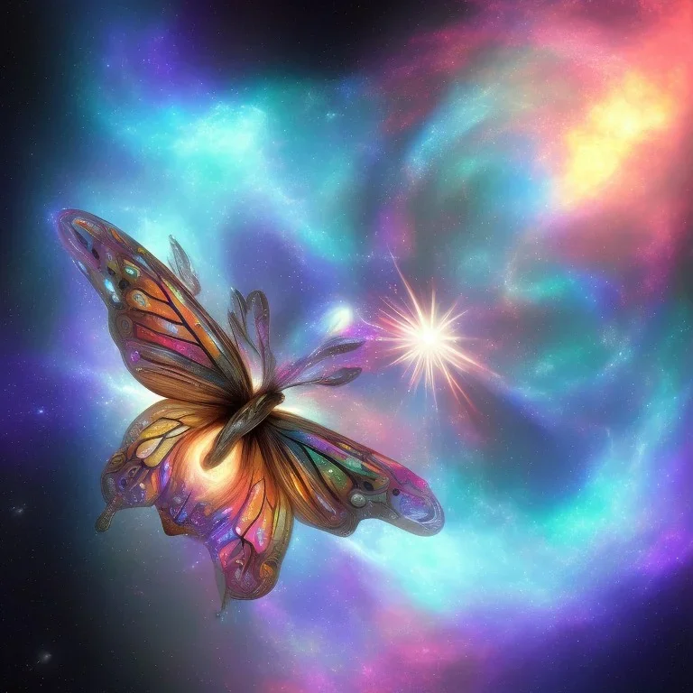 Butterfly, star burst and space waves