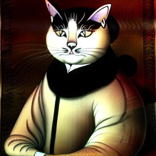 portrait of a cat by Diego Velázquez style