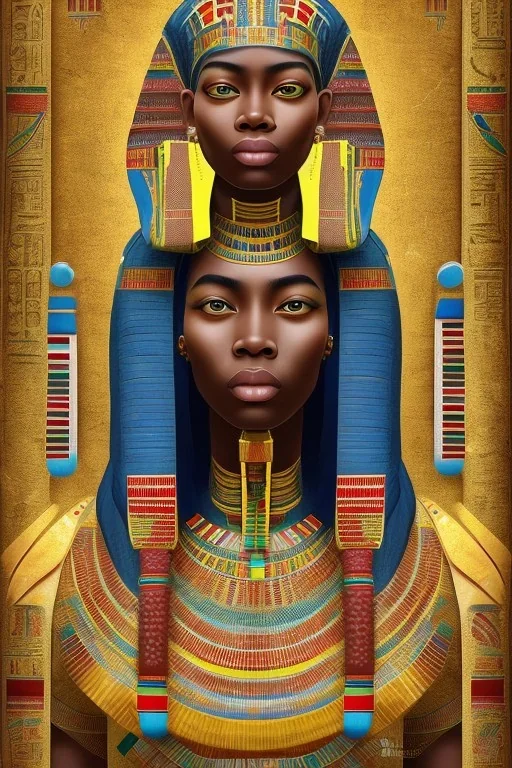 african portrait, ancient egypt, zulu, scaffolding, high detail