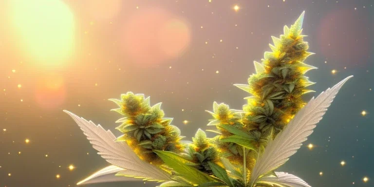 crystal marijuana leaf in a galactic ambiance beautiful fairy, transparent, delicate colors, in the foreground, full of details, smooth，soft light atmosphere, light effect，vaporwave colorful, concept art, smooth, extremely sharp detail, finely tuned detail, ultra high definition, 8 k, unreal engine 5, ultra sharp focus