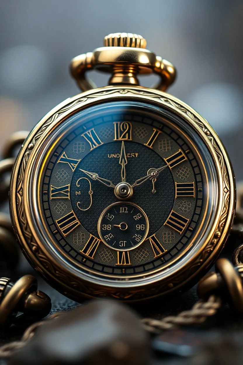 dnd fantasy a close up of a pocket old watch that looks magical and exotic