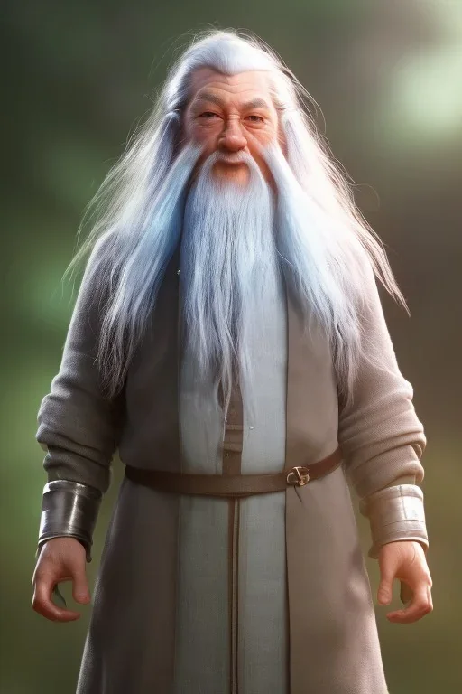 Gandalf toddler, full body, bokeh, hyper realistic