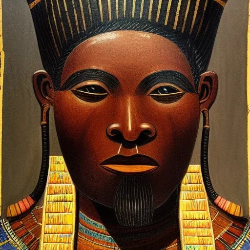 african portrait, ancient egypt, zulu, scaffolding, high detail