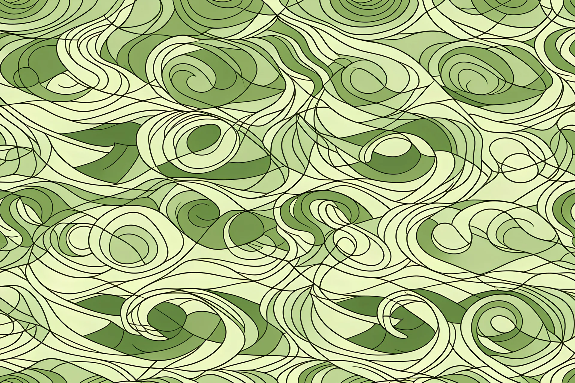 japanese squiggle design pattern nature 2 tone