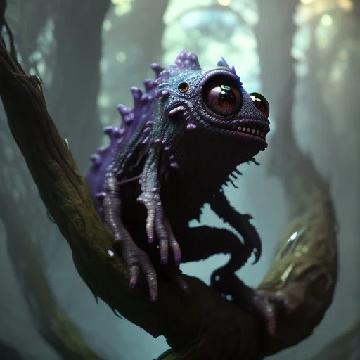 Cute fluid ink creature, big black eyes, unreal engine 5, 8k resolution, photorealistic, ultra detailed, by greg rutowski