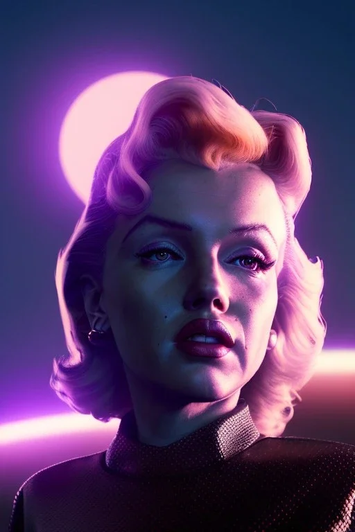 Ultra Realistic retro sci-fi scene, portrait, blonde woman, sweet young Marilyn Monroe face, perfect iris, tight latex coat, Strange planet background, Retro sci-fi style helmet, fog, rain, soft color, highly detailed, unreal engine 5, ray tracing, RTX, lumen lighting, ultra detail, volumetric lighting, 3d, finely drawn, high definition, high resolution.