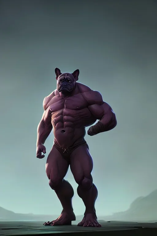 alien french bulldog musculature hulk body HD strong french bulldog hulk marvels Warcraft 64k