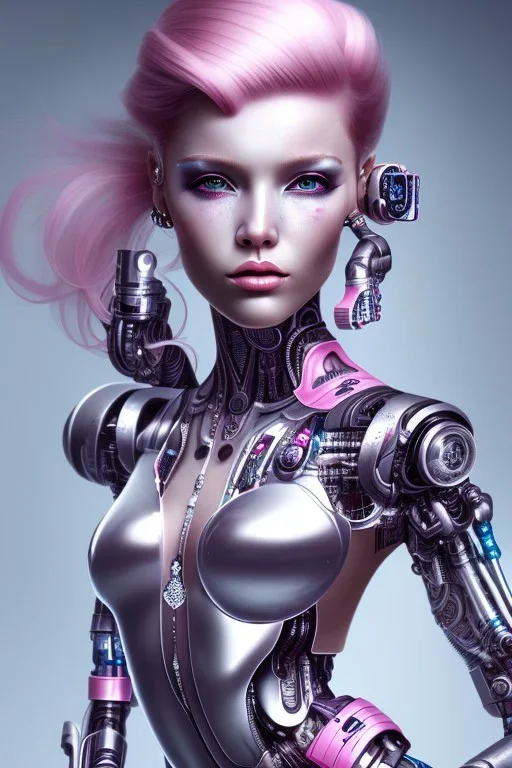 cyborg, pink hair, sexy, perfekt, real, dream