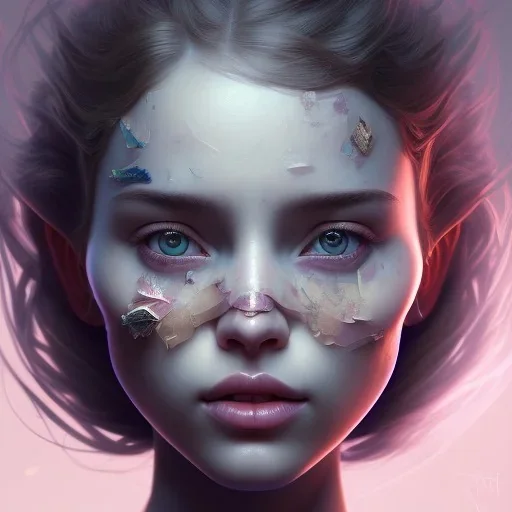 A beautiful portrait of a cute girl by sandra chevrier and, greg rutkowski and wlop, purple blue color scheme, high key lighting, volumetric light, digital art, highly detailed, fine detail, intricate, ornate, complex, octane render, unreal engine, photorealistic