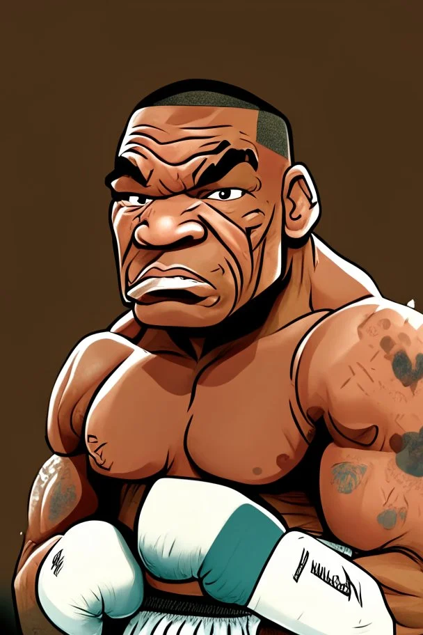 Mike Tyson American boxer ,cartoon 2d