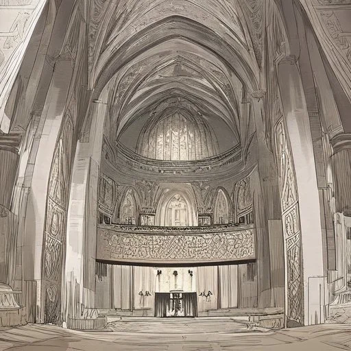 deep underground society with pueblo, greek, and islamic architecture