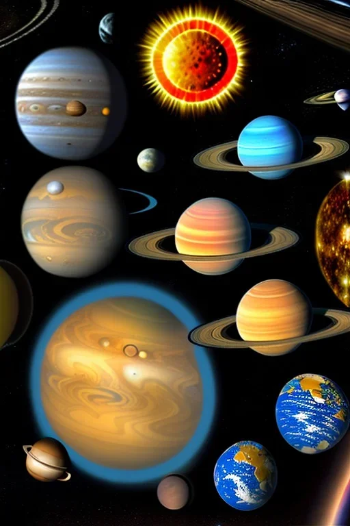 real photo of the solar system