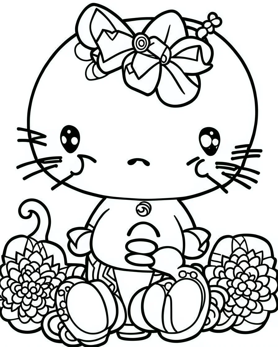 Hello Kitty coloring page