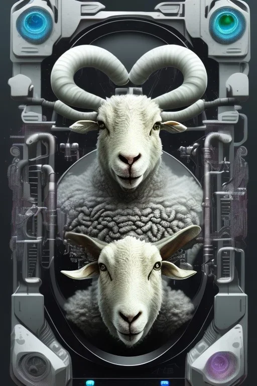 sheep brain cyborg, matrix style