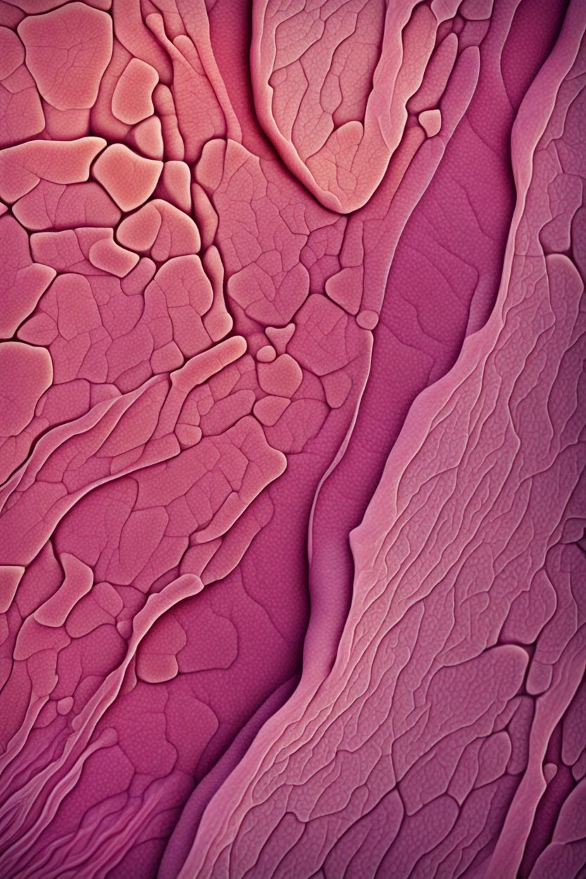 Human skin under the microscope