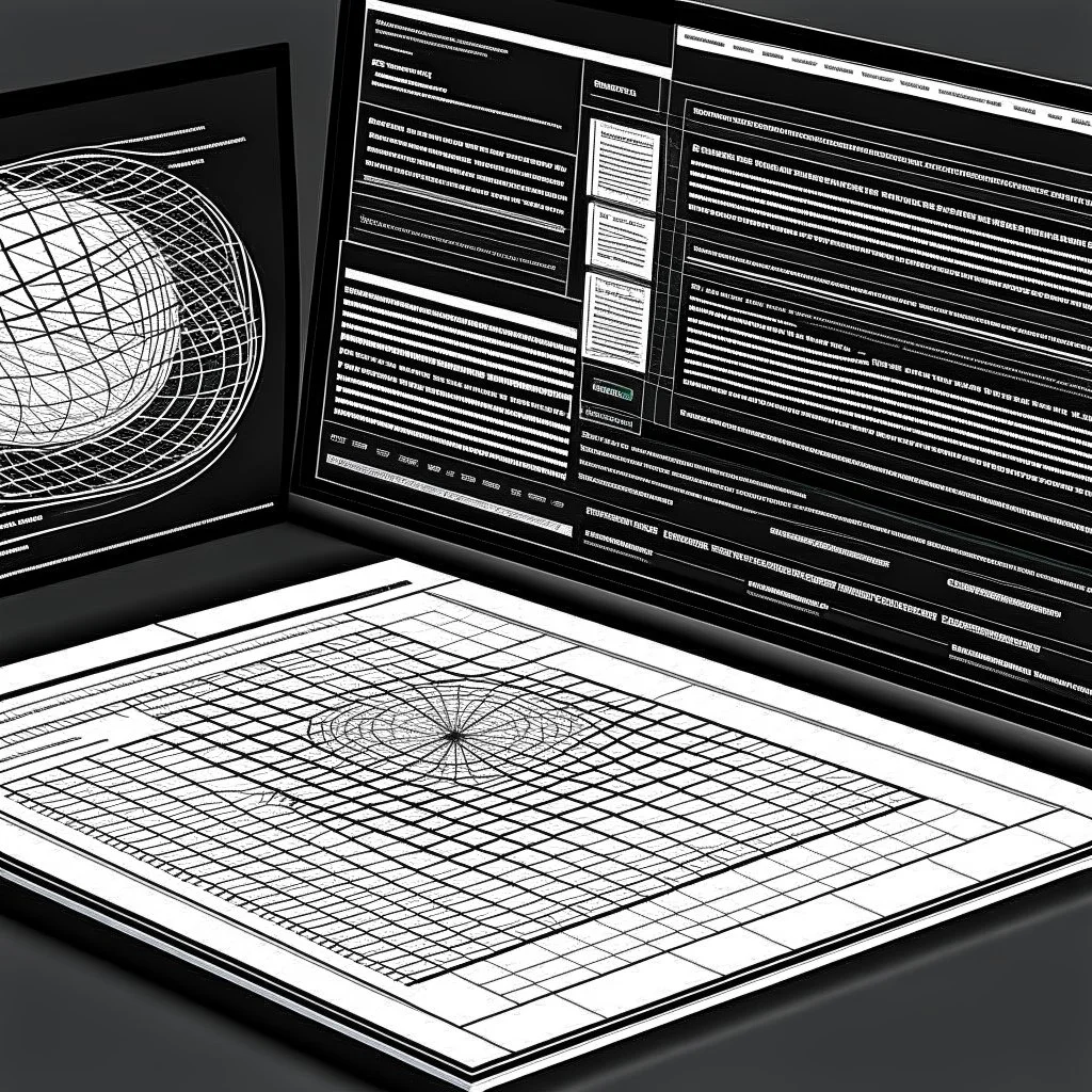 fotorealistische 3d-website wireframe in weiß, schwarzer hintergrund mit farbverlauf, detailreich