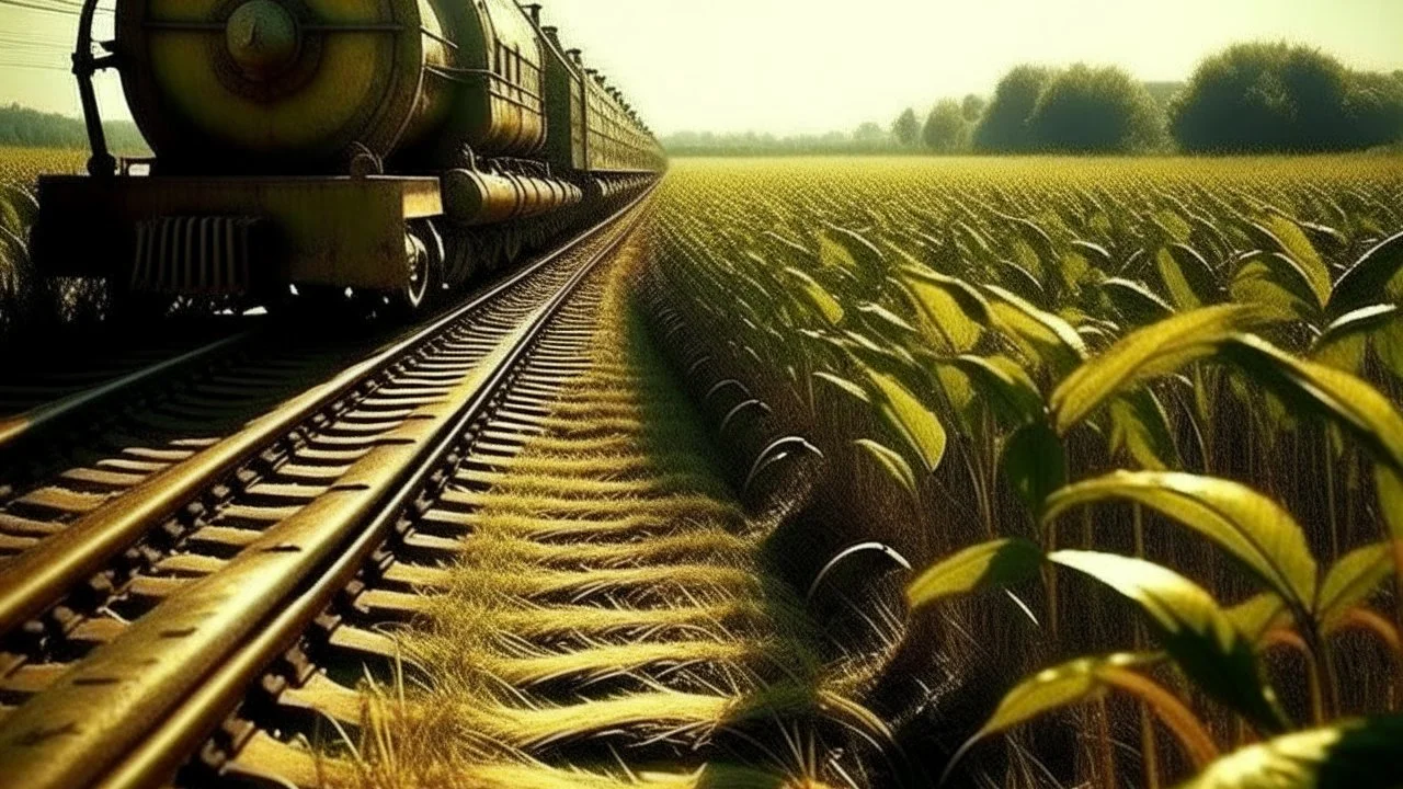 The locomotive chugged through the corn fields, while the slave worked under the hot sun. Dreams of freedom and a life beyond the endless lines kept his spirit alive.