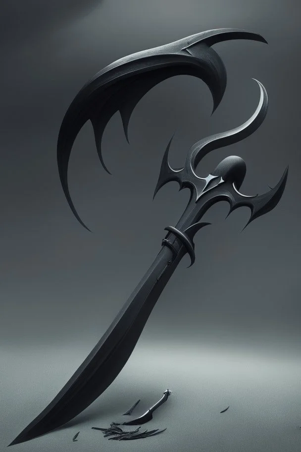 black big sharp scythe