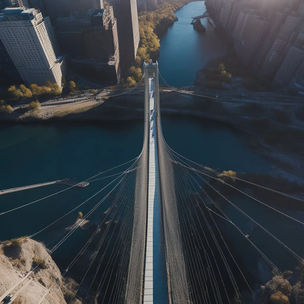 **Cinematic Artwork:** High above the city, a suspension bridge spans the chasm. Its cables intertwine like vigilant threads, connecting two worlds. As traffic hums below, engineers inspect each strand, ensuring their integrity. The bridge becomes a lifeline—a testament to meticulous design and unwavering commitment. **Appearance:** cinematic portraits that encapsulates the essence of disaster management, safety, and resilience, each evoking mesmeric and captivating imagery. These scenes will re