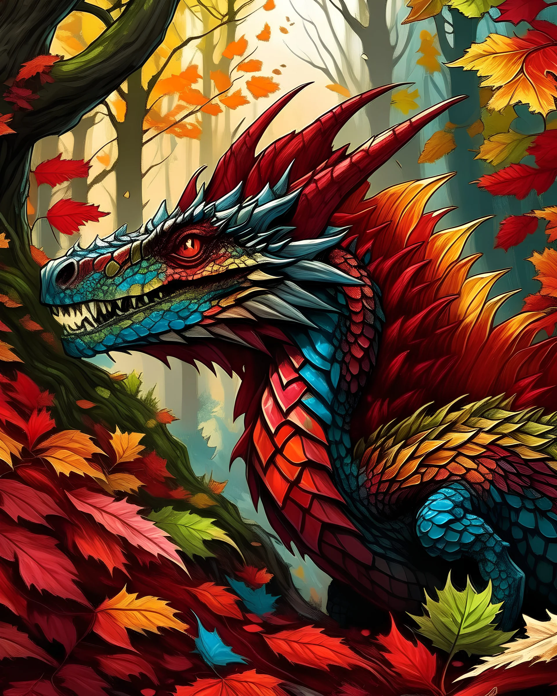 mythical drogon, forest flower backwornd, colorful drogon, adult book cover