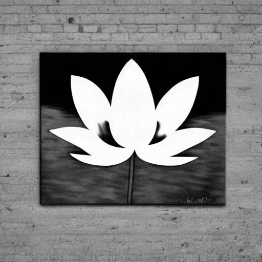 black and white lotus, fly, Van Gohg, hard contrast