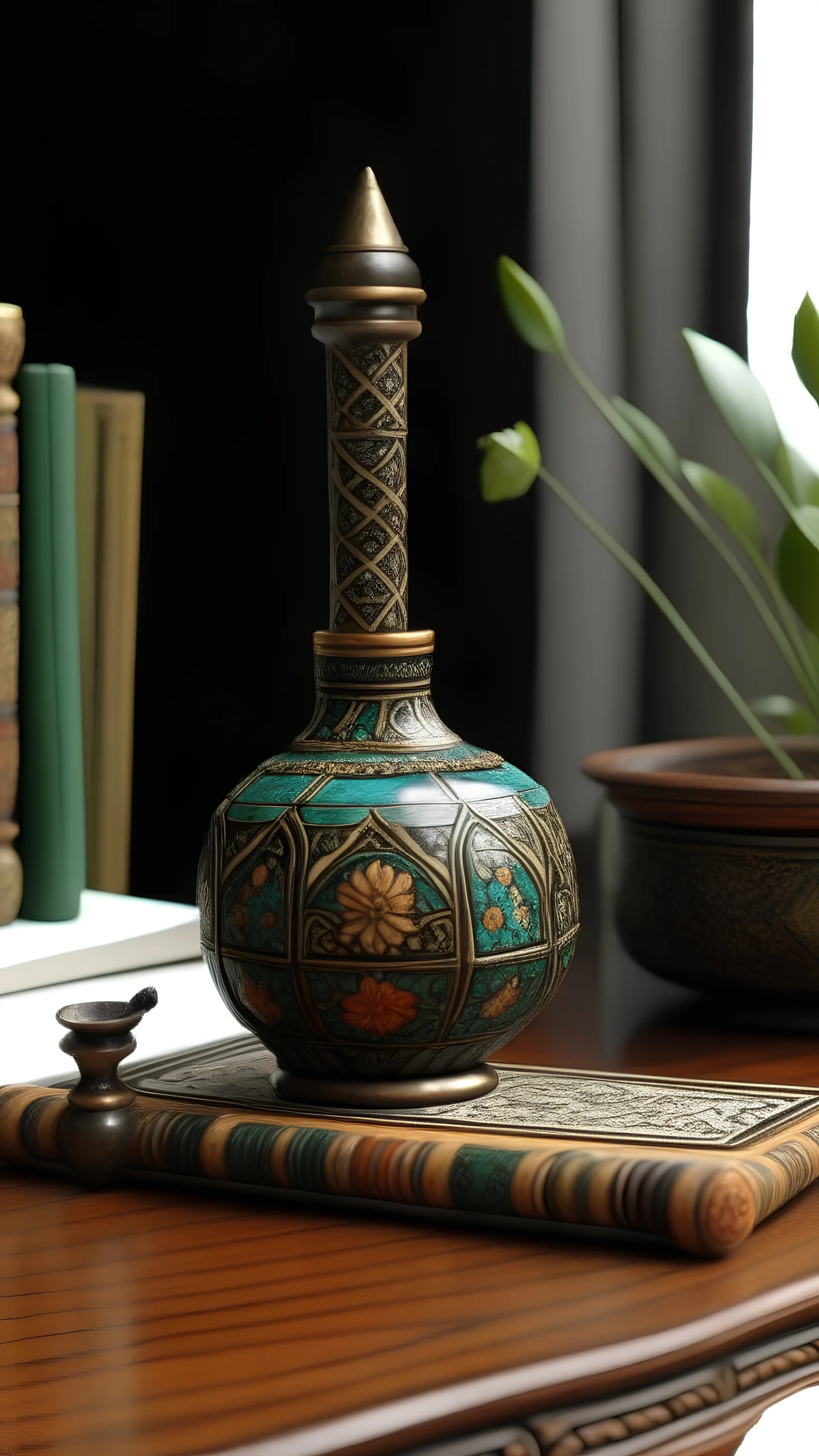 Wand mit orientalischem Ornament