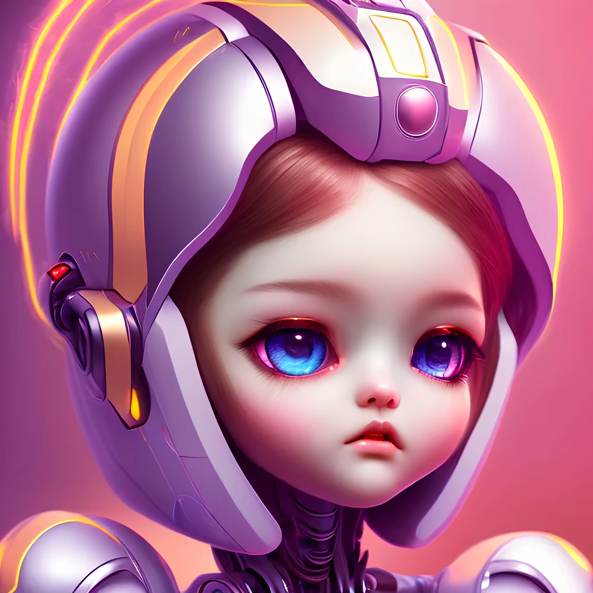 Yui robot girl hd 4k neon ลงตัว หุ่นยน ผู้หญิง baby cute