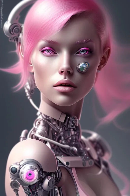 cyborg, pink hair, sexy, perfekt, real, dream