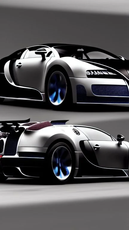 Armored Futuristic Bugatti Veyron Hyper Sport, Photorealistic,4k, Rear View