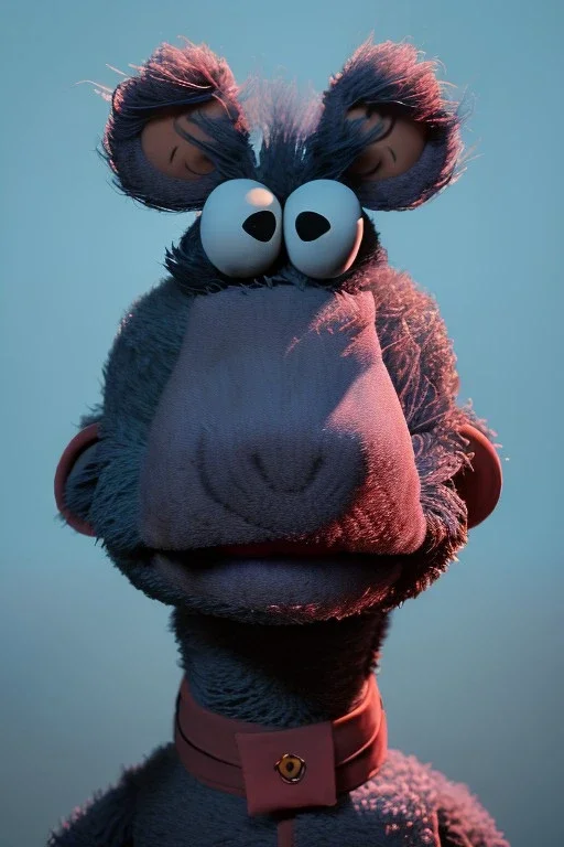 Waist up muppet Portrait, Xi Jinping as muppet doll, Black suit, photo studio, blue background, unreal engine 5, concept art, art station, god lights, ray tracing, RTX, lumen lighting, ultra detail, volumetric lighting, 3d.