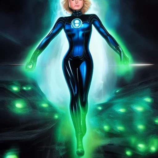 ultra detailed fullbody portrait of Invisible Woman Marvel , wearing skintight Black costume, extremely detailed digital painting, intrincate, extremely detailed smiling face,crystal clear Big Green eyes, in the style of Adam Hughes , mystical colors , perfectly centered image, perfect composition, rim light, beautiful lighting,8k, stunning scene, raytracing