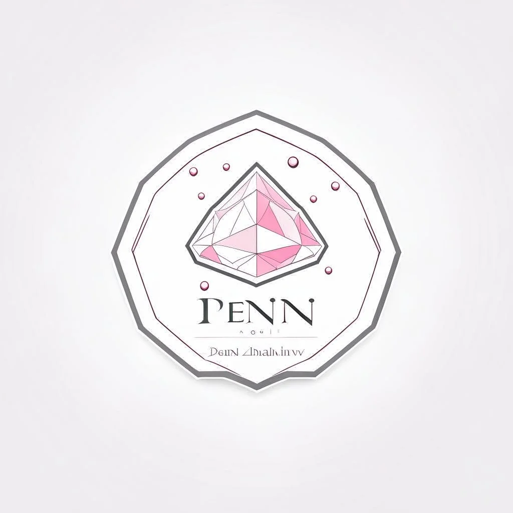 Create a logo for Deniz, a boutique of diamond-inspired dresses, Baby Pink