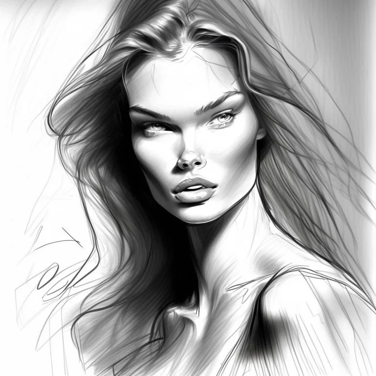 Drawing sketches Supermodel