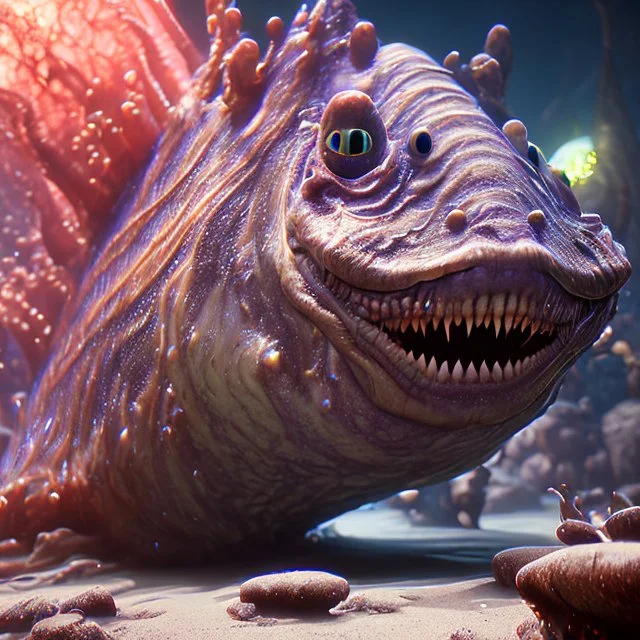 fluid ink angler fish creature, unreal engine 5, 8k resolution, photorealistic, ultra detailed