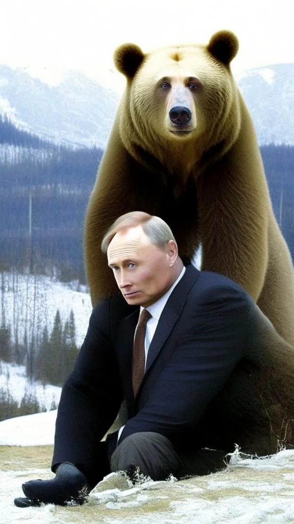 Putin and a Bear