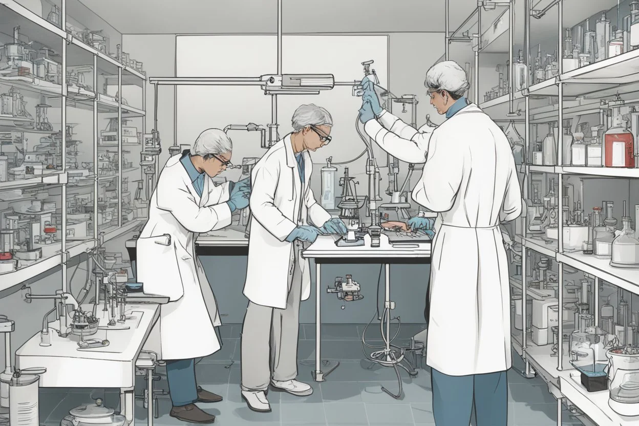 علماء يعملون في المختبر