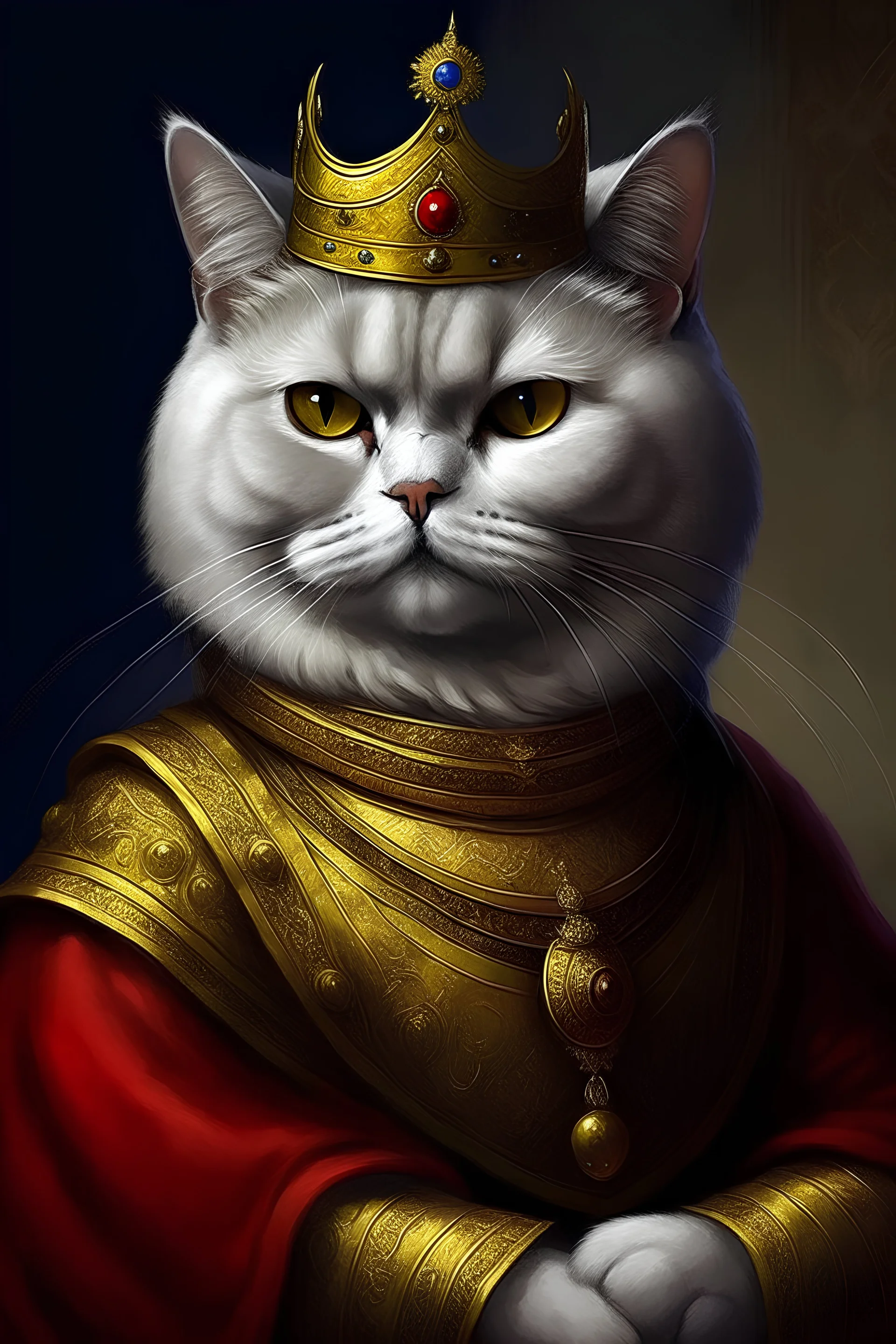 persan cat looking like an emperor