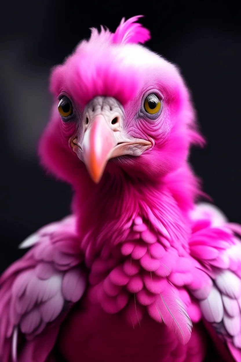 the pink scary bird