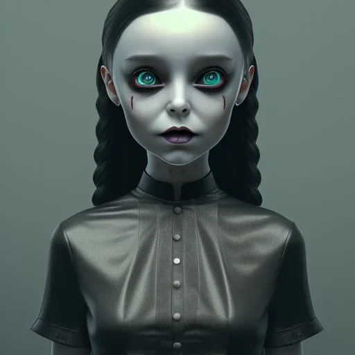 wednesday addams, hyper detail, octane render, unreal engine 5, 8k resolation