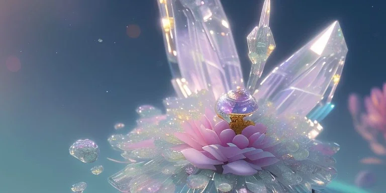 crystal subtle flower in a galactic ambiance beautiful fairy, transparent, delicate colors, in the foreground, full of details, smooth，soft light atmosphere, light effect，vaporwave colorful, concept art, smooth, extremely sharp detail, finely tuned detail, ultra high definition, 8 k, unreal engine 5, ultra sharp focus